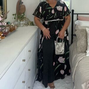 Floral Black Maxi Dress